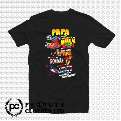 Papa Hulk Spiderman Thor Iron Man Captain America T Shirt