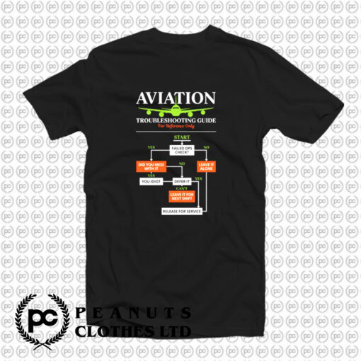 Pilot Airplane Aviation Troubleshooting Guide T Shirt