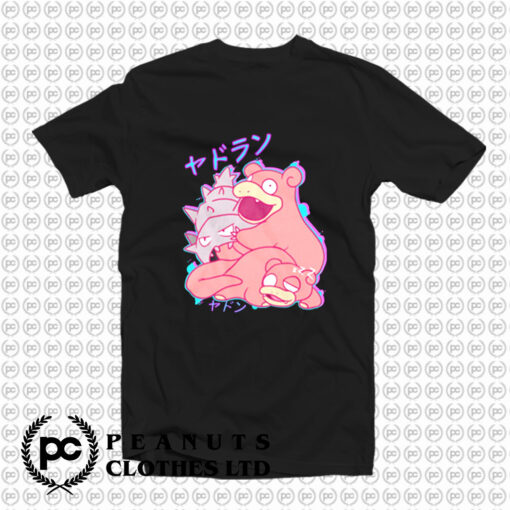 Pokemon Slowpoke and Slowbro T Shirt