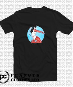 Rare Bettie Page Topless Devil Pinup T Shirt