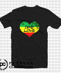 Rastafari One Love Vintage Jamaican Heart T Shirt