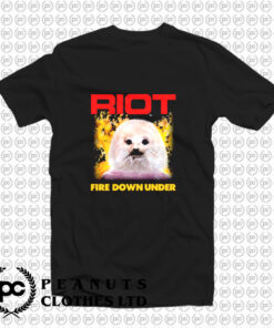 Riot Fire Down Under Heavy Metal Running Wild T Shirt