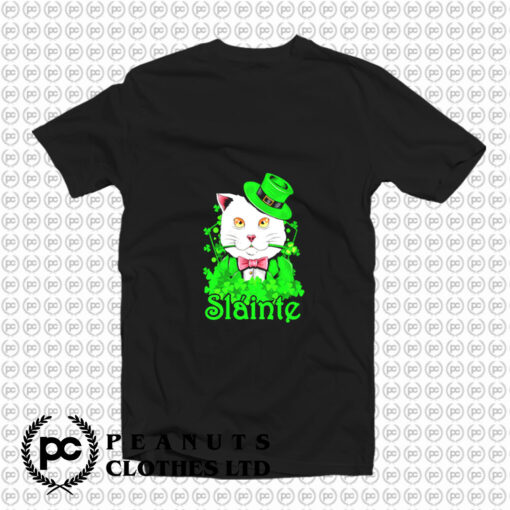 Slainte Irish Cat Cheers Good Health St Paddys Day T Shirt