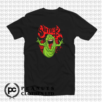 Slimer Ghostbusters Heavy Metal Parody T Shirt