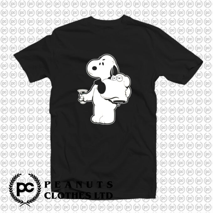 Snoopy x Brian Family Guy Mashup Custom T Shirt