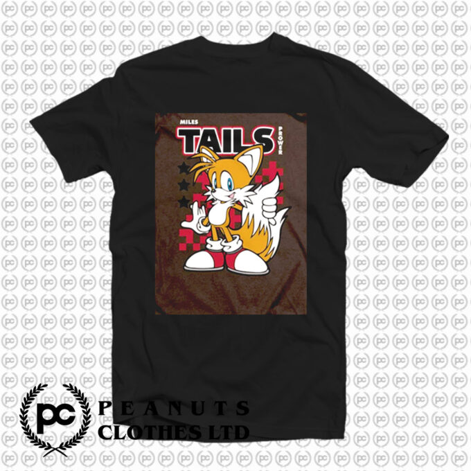 Sonic Miles Tails Prower Charcoal T Shirt
