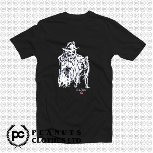 Supreme X Yohji Yamamoto Scribble Portrait T Shirt