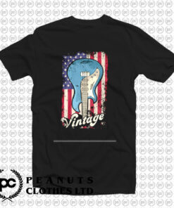 merican Flag Vintage Guitars T Shirt