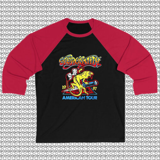 1987 American Tour Aerosmith Raglan Tee