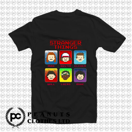 8 Bit Characters Stranger Things T Shirt