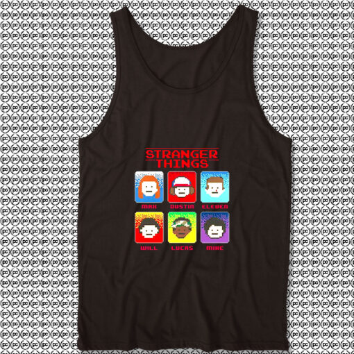 8 Bit Characters Stranger Things Unisex Tank Top