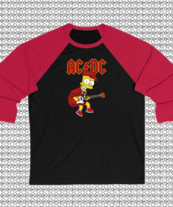 ACDC Bart Simpson Youth Raglan Tee