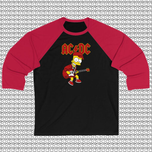 ACDC Bart Simpson Youth Raglan Tee