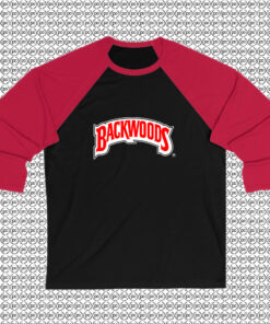 Backwoods Red Printed Raglan Tee