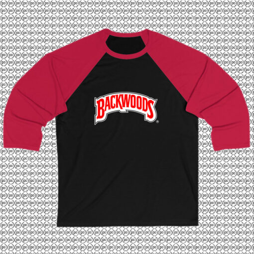 Backwoods Red Printed Raglan Tee