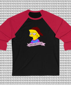 Bad Girls Club Lisa The Simpsons Raglan Tee