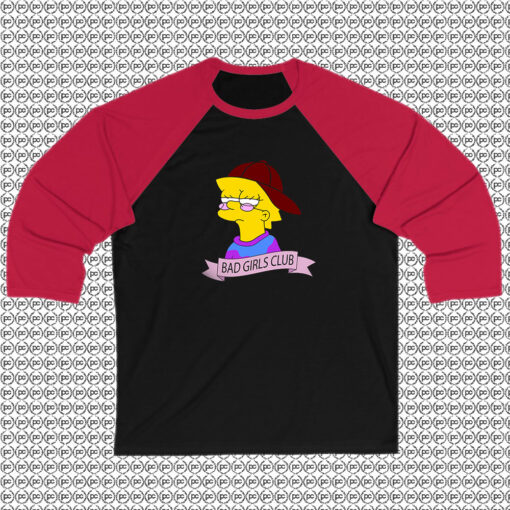 Bad Girls Club Lisa The Simpsons Raglan Tee