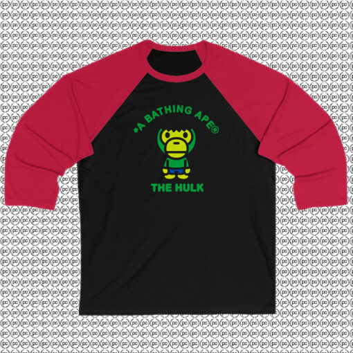 Bape A Bathing Ape x Marvel Hulk Raglan Tee