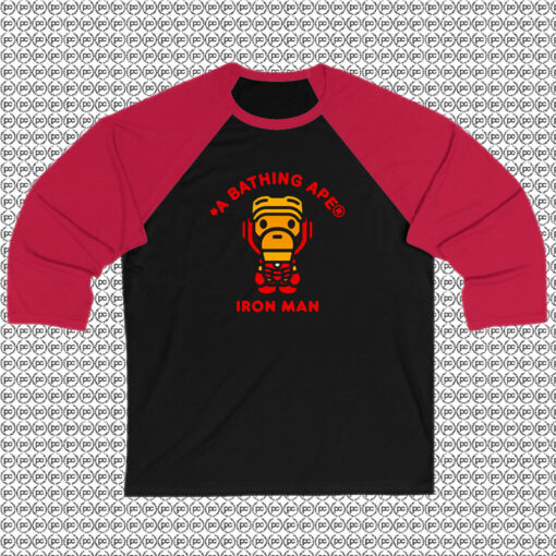 Bape A Bathing Ape x Marvel Iron Man Raglan Tee