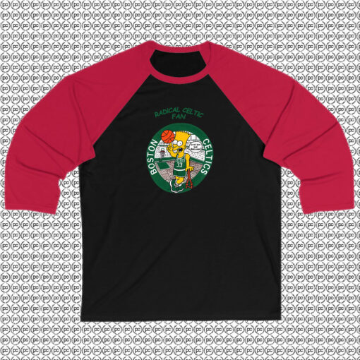 Bart Simpson Radical Boston Celtics Raglan Tee