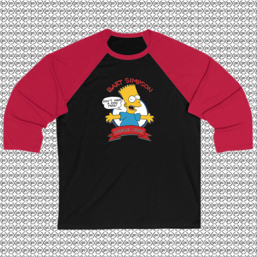 Bart Simpson Radical Dude Cartoon Raglan Tee