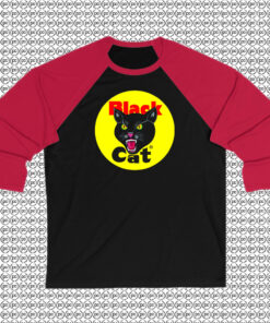 Black Cat Fireworks Hoodie Raglan Tee