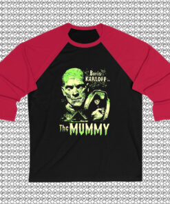 Boris Karloff The Mummy Raglan Tee