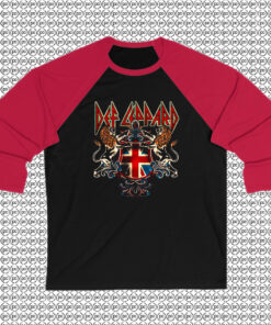 British Crest Def Leppard Raglan Tee