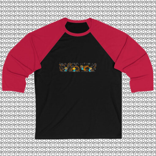 Calvin Hobbes Dance and Shake Their Bones Raglan Tee