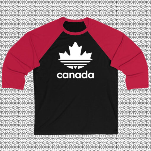 Canada Adidas Logo T Shirt Raglan Tee