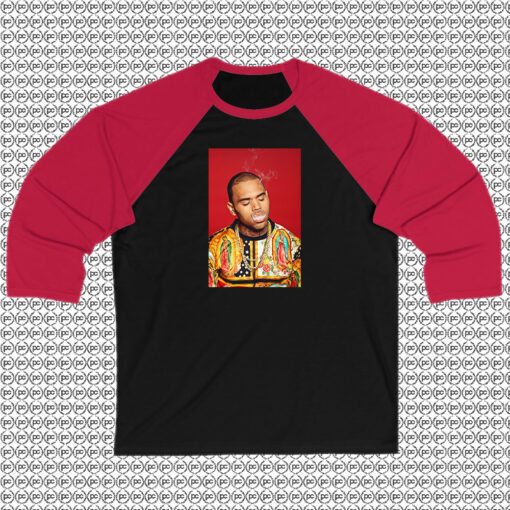 Chris Brown Smoke Poster Raglan Tee