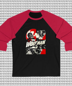 Collage Wolf Man Raglan Tee