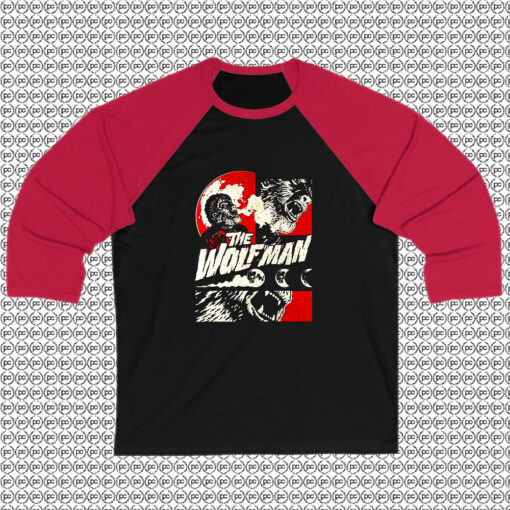 Collage Wolf Man Raglan Tee