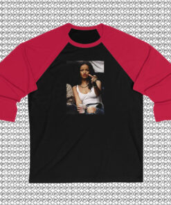 Cool Rihanna Fuck Middle Finger Raglan Tee