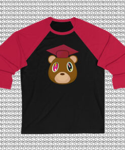 Cute Graduation Bear Kanye West Raglan Tee