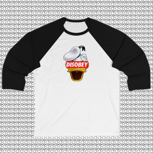 Disobey Donald Duck Disney Supreme Raglan Tee