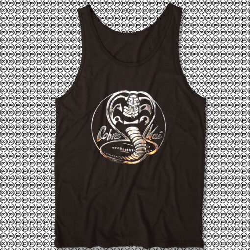 Faux Chrome Logo Cobra Kai Unisex Tank Top