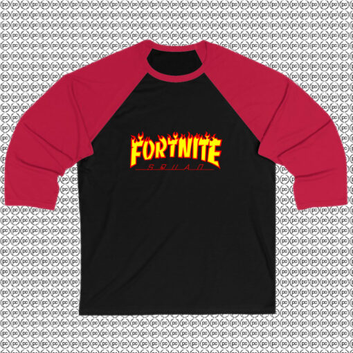 Fortnite Squad Thrasher Flame Raglan Tee