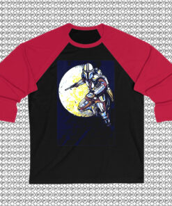 Full Moon The Mandalorian Star Wars Raglan Tee