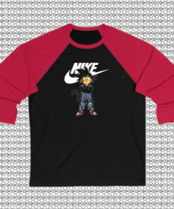 Goku Nike Dragon Ball Z Anime Cartoon Raglan Tee