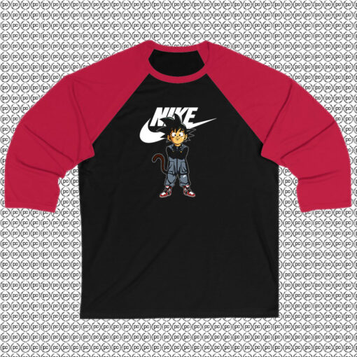 Goku Nike Dragon Ball Z Anime Cartoon Raglan Tee