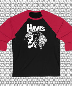 Hawks Misfits Punk Rock Raglan Tee