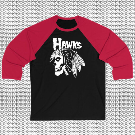 Hawks Misfits Punk Rock Raglan Tee