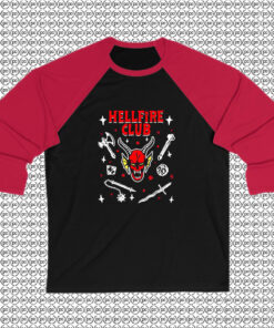 Hellfire Club Symbols Stranger Things Raglan Tee