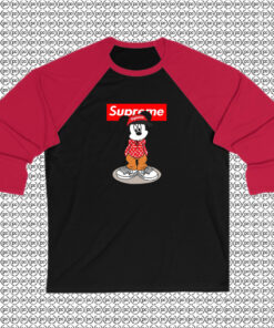 Hipster Mickey Mouse Supreme Raglan Tee