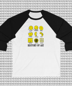 History of Art Smiley Face Raglan Tee