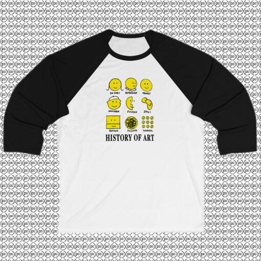 History of Art Smiley Face Raglan Tee