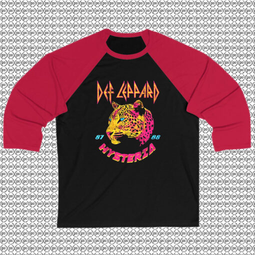 Hysteria 87 88 Tour Def Leppard Raglan Tee