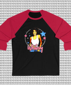 I Wanna Dance With Somebody Who Loves Me Whitney Houston Raglan Tee