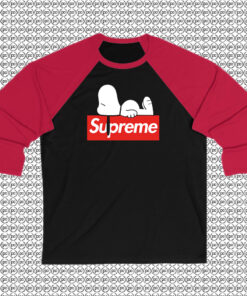 Joe Cool Snoopy Slepp Supreme Collab Raglan Tee